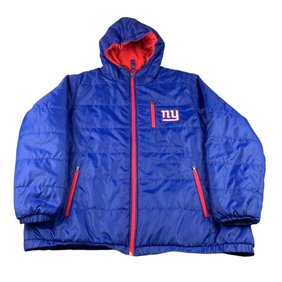 New York Giants NFL Pro Line Puffer Jacket Size XXL Football Court NY Giants - Picture 1 of 11